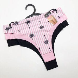 AQS Assorted Seamless Thong Panties 3 Pack 